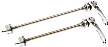 Fahrrad Schnellspanner Set MTB Trekking Laufrad VR M5x100 HR M5x135 Silber Chrom