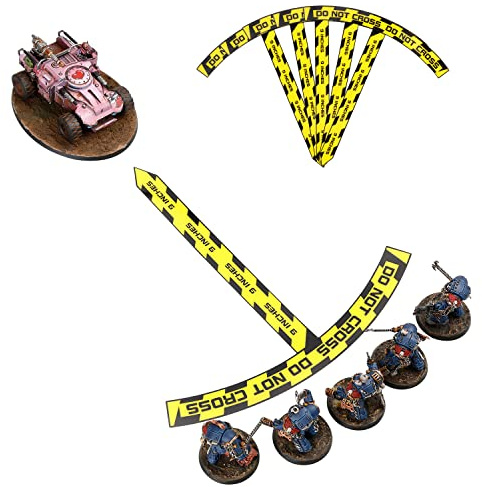 Jucoci 9 tums linjal kompatibel med Wargames WH40K (Miniaure ingår inte)