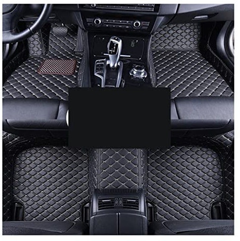 pclele Auto Fußmatten LHD Auto Fußmatten Innenausstattung Für Kia Für Sorento Prime UM 5 Sitze 2015 2016 2017 2018 2019 Fußmatten (Color : Black beige)