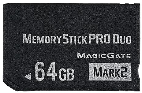 High Speed 64 GB Memeory Stick Pro Duo (Mark2) PSP-Speicherkarte kompatibel mit Sony PSP1000 2000 3000 Kamera-Speicherkarte