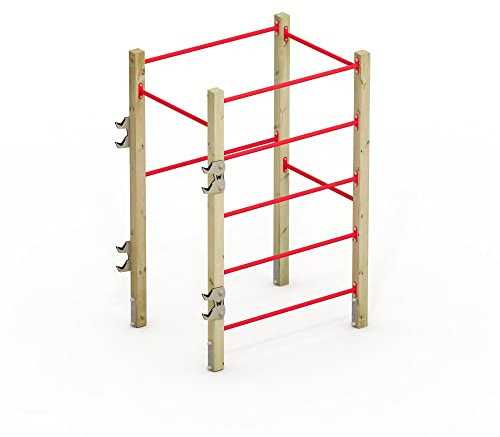 Wickey Fit Base 410, Appareil de Gymnastique Extérieur avec Espalier et Barre de Gym, Conception Anticorrosion