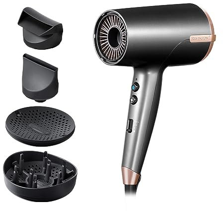 Remington ONE Asciugacapelli 2000W - Asciuga, Arriccia e Genera Onde Naturali - 4 accessori: flyaway, 2 diffusori, bocchetta per styling, 8 combinazioni di riscaldamento e velocità, D6077