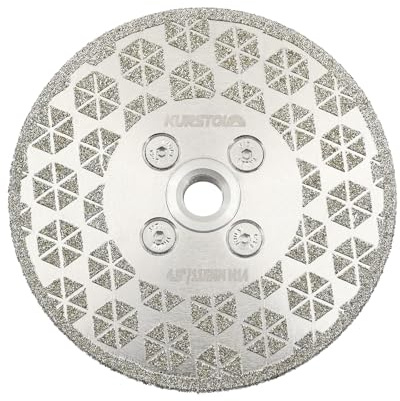 KURSTOL Diamond Grinding Cutting Disc - Granite Saw Blade 115mm M14 Flange | Double-sided Diamond Cutting Wheel for Beveling Shaping Marble,Porcelain,Ceramic Tile,Quartz