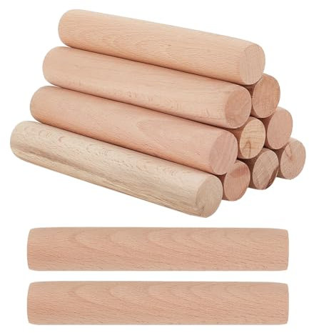 OLYCRAFT 12pcs Wood Rolling Pins 16.1cm Clay Rolling Pin Classic Wooden Rolling Pins Beech Wood Texture Rollers Wood Clay Roller for Clay Modeling Pottery Tools