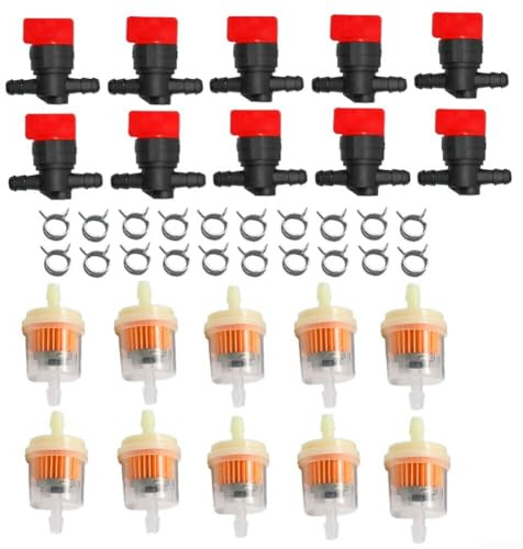 Valve d'arrêt de filtre à gaz en ligne 6,35 mm pour cheval pour Toro Wheel