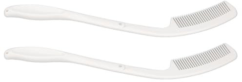 Pettine con Manico Lungo Ricurvo con Massaggio del Cuoio Capelluto, Materiale ABS, Lunghezza Extra Lunga per Anziani e Disabili, Design Pieghevole