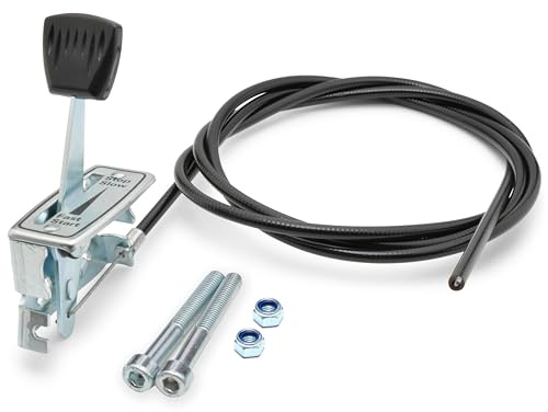 Easyboost Commande de gaz levier manette accélérateur universelle avec gaine et câble rigide pour tondeuse motoculteur à visser avec embout Z