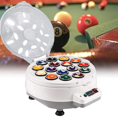 Pool -Ballpolierer, Reinigungsmaschine 16/22 Billard Billard reinigen automatische Reinigung elektronischer Ball Reinigungsmaschine Pool Ball Reiniger für Billard Ball Set Snooker Ball Set,16Balls