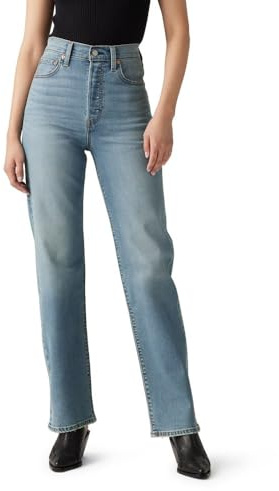 Levi's Women's Ribcage Straight Full Length Jeans, (New) Ringing Bells, 26