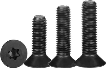 Flache Senkkopfschraube Sechslappenschraube Maschinenschraube M2-M10 Schwarzer Torx-Kopf aus 304 Edelstahl