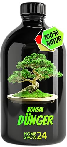 Homegrow24 Bonsai Dünger, Dünger für Bonsais, 500 ml, Vitalstoffkomplex mit effektiven Mikroorganismen und organischer Pflanzenkohle, 100% Natürlich, für üppiges Wachstum