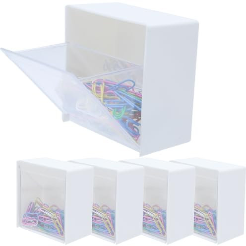 4 Stück Wand Aufbewahrungsbox,Wandmontage Organizer Kosmetik Container Box,Wattepads Aufbewahrung Aufbewahrungsbox Selbstklebend für Schlafzimmer,Badezimmer,Kosmetik,Wattebällchen,Wattestäbchen