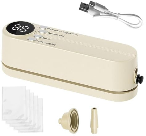 Endless Vacuum Sealer, Portable Vacuum Sealer for Food,Food Storage Bag Sealer Rechargeable|Strong Suction Compact Sealing Machine Vacuum Preserving for Meat Grain Vegetables