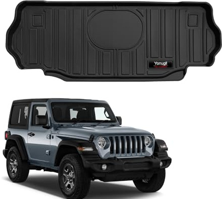 Custom Cargo Mats Trunk Liner All Weather TPE for 2007-2018 Jeep Wrangler JK 2 Door Accessories (for 2007-2018 Jeep Wrangler JK 2 Door)