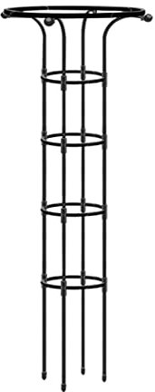Traliccio verticale da giardino per piante rampicanti, tubo in acciaio resistente con rivestimento in plastica, supporto perfetto per viti, verdure e fiori come cetrioli ed edera in vaso.