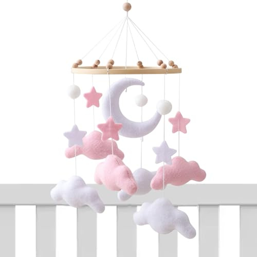 Cot Mobiles för bebisar spjälsäng – baby | baby säng vind chime | Cloud Toy | Dekoration kylning lugnande spel för vård barn son barn vid säng flicka