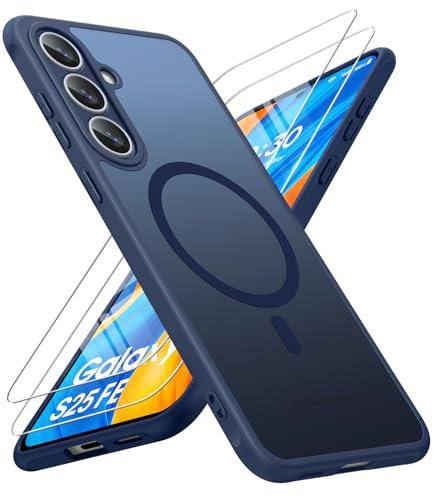 JAME for Samsung Galaxy S25 FE Case with Magnetic Slim Matte Phone Case