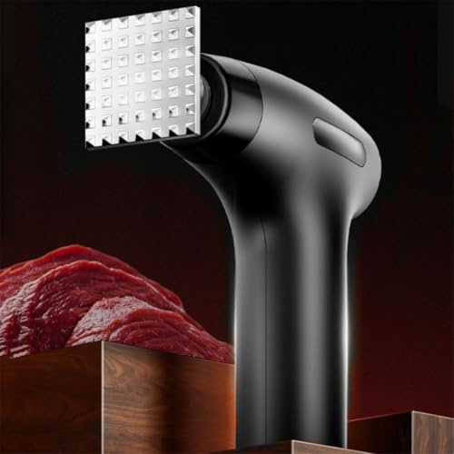 Yuanpgky Batticarne elettrico con testa in acciaio inossidabile 304, strumento da cucina alimentato tramite USB, per preparare bistecche, manzo e pollo