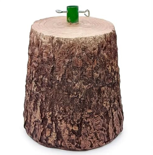 081 Store - Base Albero di Natale in Resina effetto Tronco Legno Naturale – Supporto Stabile e Realistico Ø32 mm, per Alberi fino a 180 cm – Decorazione Natalizia Elegante 33x24x19 cm
