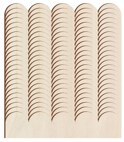 Lot de 24 baguettes de bordure en bois découpées, non traitées, à monter soi-même, en bois ondulé, comme moulure décorative, pour décoration de Noël, sur mur, armoire, fenêtre, porte et maison