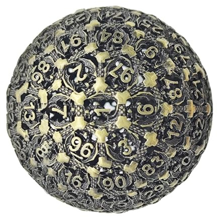 da gioco singolo D100 – Superficie lucida numerata, generatore casuale bilanciato, poliedrici a 100 pagine, per gioco di ruolo da tavolo per RPG Call Games