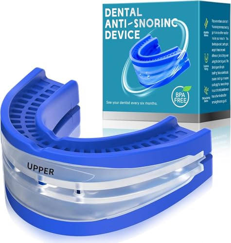 Schnarchstopper Anti Schnarch-Schnarchschiene Schnarchen Stopper-anti Schnarch Schiene Formbarer Zahnschutz zum Schlafen -verstellbarer Schnarch-Mundschutz Gegen Schnarch Snore-Blau