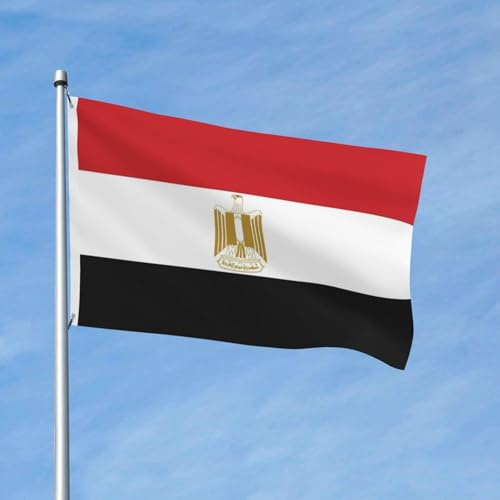 Drapeaux Égypte Égyptienne Bannière Décoratif Double Face Drapeau De Jardin Pour Clubs Plage Intérieure 152X90Cm