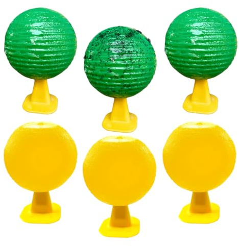 TENGMEIHUIO 6pcs Piège à Mouche des Fruits Mouches de Fruits s Boules Boule De Piège à Mouches Suspendue pour Pots de Fleurs balcons Cours vergers Cuisine Mouches deFruits Fourmis (Combination)