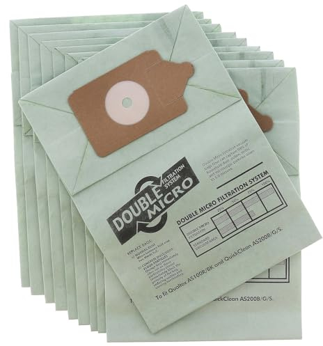 Qualtex Double Layer Paper Dust Bags Compatible for Numatic Henry Hoover Vacuum Cleaner, Pack of 10