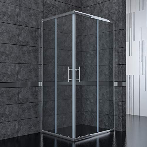 80x76cm Eckeinstieg Duschkabine Sicherheitsglas Schiebetür Eckdusche Duschabtrennung Duschschiebetür Glas