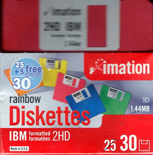 ImationTM Disquetes a Granel, Formato IBM, DS/HD, Rainbow, Caja de 30 Unidades