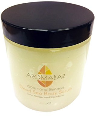 LIME GINGER & MANDARIN DEAD SEA SALT HAND BODY SCRUB 400g 100% Natural Packed with minerals and nutrients For Men or Women