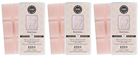 Bridgewater Candle Soy Wax Blend Bar of Wax Melts Air Freshener 3 Pack-Sweet Grace