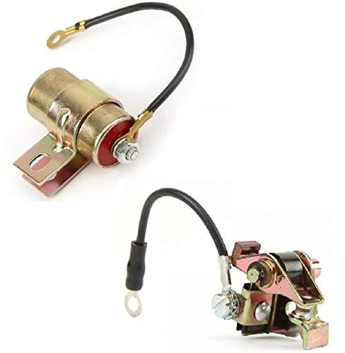 KIT CONDENSATEUR + RUPTEUR MOTEUR BERNARD MOTOCULTEUR TONDEUSE TRACTEUR VIS PLATINEE 415081 + 390 320