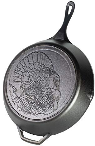 Lodge Wildlife Gusseisen-Pfanne mit Truthahn-Szene, 33,7 cm