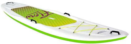 Pelican Flow 106 Hardshell Stand-Up Paddle Board - Lightweight Board with a Bottom Fin for Paddling, Non-Slip Deck - Perfect for Youth & Adult - 10.2 ft - Lime