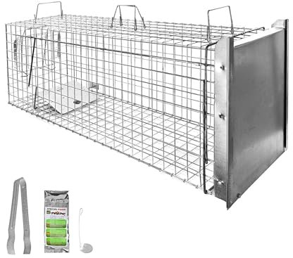 Petigi Animales Humane Trampa Jaula Captura Ratones Ratas Conejos Topos Martas Castores Tejones, Dimensiones/Modelo:Stable 6 (120 x 34 x 42 cm)