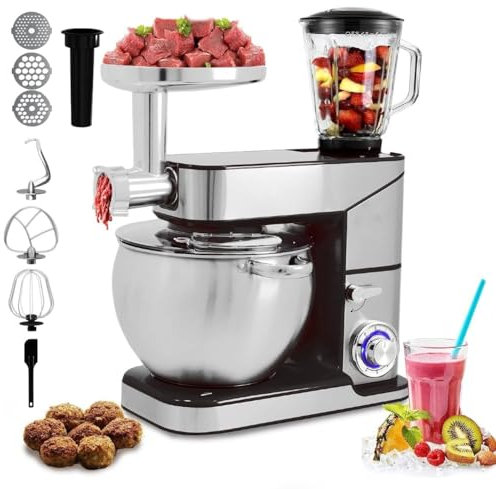 Robot da cucina 3 in 1, 10 L, 2500 W massimo, colore argento, serie “Royalty Line”