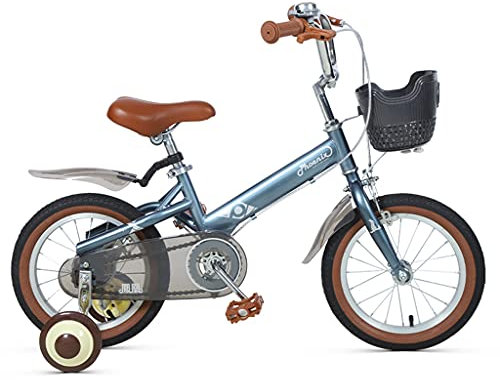Kinderfahrrad mit Handbremse und Korb für 3-9 Jahre Mädchen, 14/16/18 Zoll Jugendrad mit Stützrädern und Kotflügeln, Kinderfahrrad (Color : Titanium Gray, Size : 16'')