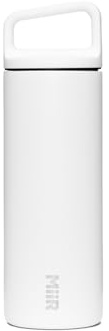 MiiR, Weithals-Trinkflasche, vakuumisoliert, auslaufsicher, Edelstahl-Konstruktion, weiß, 473 ml
