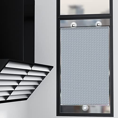 Sonnenschutz Fenster silberner Laser TemporäRe Jalousien mit Saugnäpfen Einziehbarer Balkon Seitenzug Springrollos für Heimgebrauch Badezimmer Wärmeisolierung,Abnehmbar Reisevorhang (68x125cm)