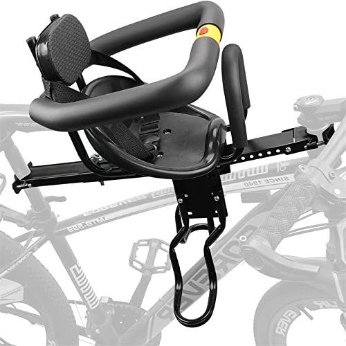 Kinderfahrradsitz für Mountainbike | Vorneliegender Fahrradsitz für Kinder | Kindersitz Fahrrad Vorne Mit Rutschfesten Armlehnen Und Pedalen für Kinder 2-6 Jahre, Maximale Tragfähigkeit 50KG