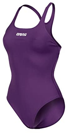 Arena Solid Swim Pro Team Bañador de Una Pieza para Mujer, Bañador de Secado Rápido, Bañador Deportivo con Tejido Arena MaxLife Eco, Resistencia al Cloro y Protección UPF 50+ UV