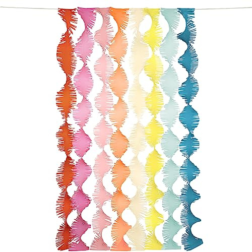 Meri Meri Regenbogen-Hintergrund mit gedrehten Fransen, 1 Stück