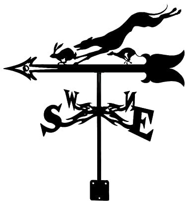 EICOFF Exquisite Metall-Wetterfahne, Ornament, Wetterfahne, Kuh und Lamm, Hahn, Kormoran, Wetterhahn, Edelstahl-Sprühfarbe, Wetterfahne für den Außenbereich, Schmiedeeisen für Garten, Terrasse, Hof