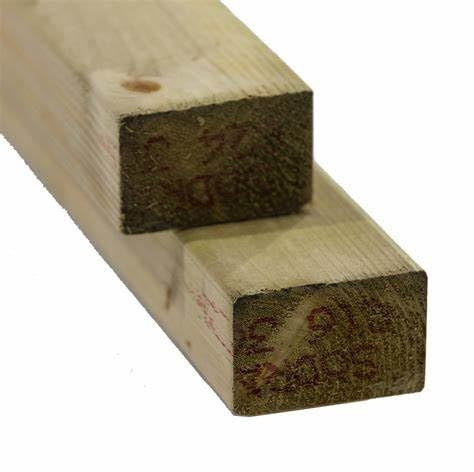 Pressure Treated Timber 3 x 2 Inch (75mmx50mm) Timber 1.5 Metre,Green - Planed Treated Timber, Timber battens 3x2 Inch, Treated Timber 75x50mm 3x2 Inch (6)