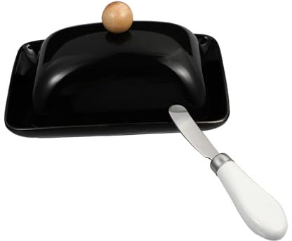 MAGICLULU 1stk Butterdose Aus Keramik Konfektplatte Butterdose Keramik Vintage Butterglocke Porzellan Keramik Servierplatte Dose Butterbox Keramik Käseplattenabdeckung Sushi-platte Perlmutt