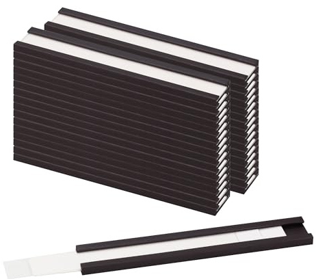 LLPT Magnetische Etikettenhalter 26 Stück 12.7MM x 76MM | Beschreibbare Magnet-Etiketten für Schule Büro Whiteboards Kühlschränke Magnettafeln