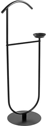 möbelando Herrendiener >25590< in schwarz, Metall - 45x116x34cm (BxHxT)