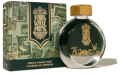 Ferris Wheel Press Ink, Everyday Ink Collection, Spruce County Post, Spruce Tree Green, 38ml Fountain Pen Ink Bottle